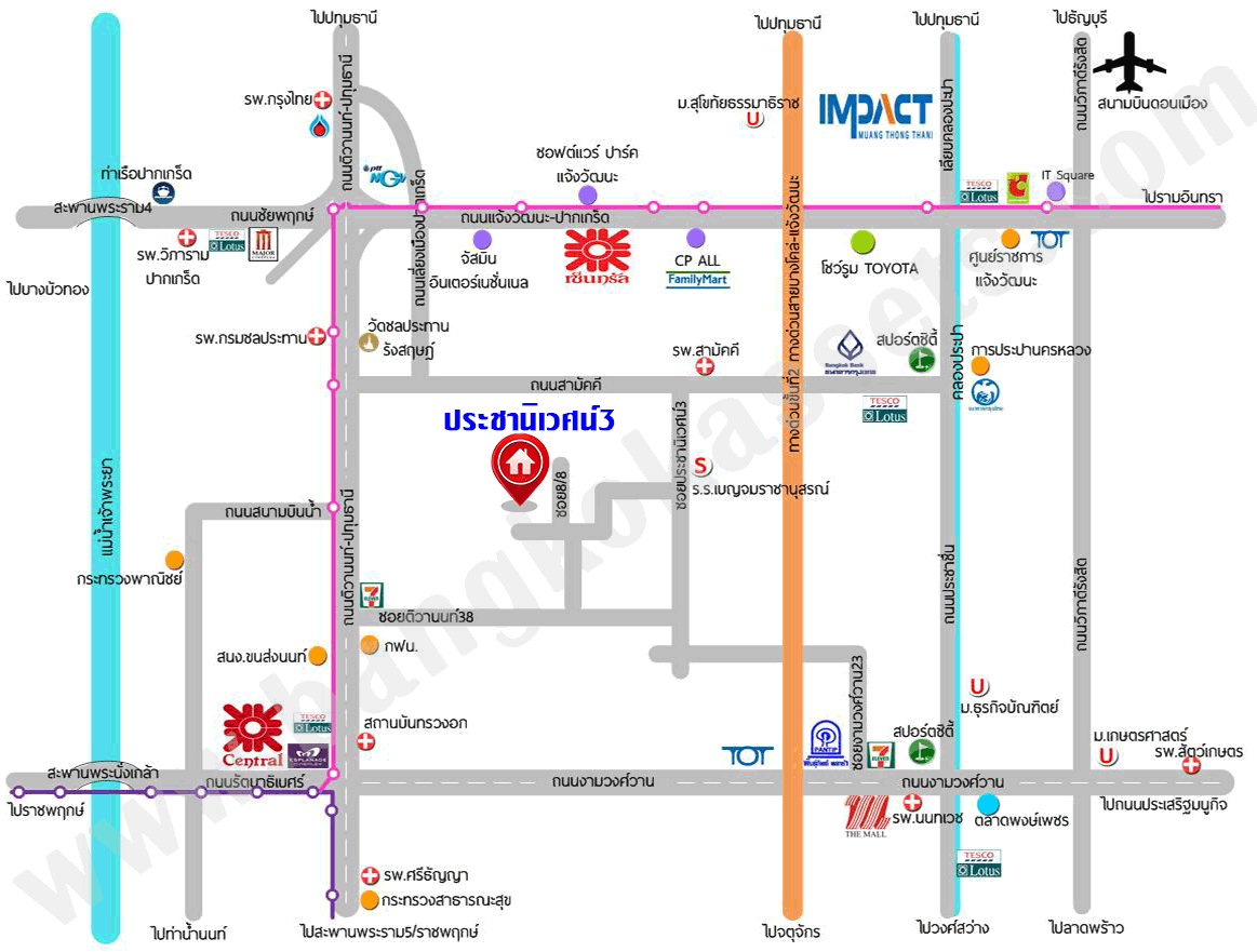บ านแฝดม อสองนนทบ ร 3 ช น ม ประชาน เวศน 3 ต วานนท ซ สาม คค บ านหล งใหญ เน อท 40 ตร ว ฟ งก ช น 3 ห องนอน 4 ห องน ำ 2 ห องน งเล น จอดรถได